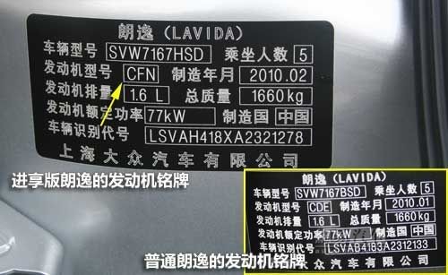 进口零部件? 朗逸1.6L神秘车限量入市