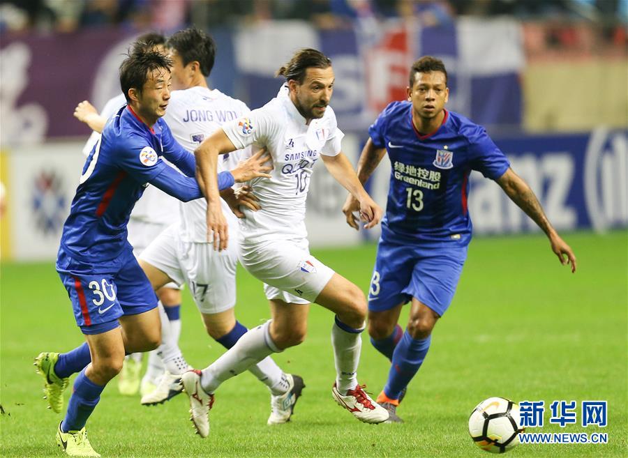 （体育）（7）足球——亚冠：上海绿地申花不敌水原三星