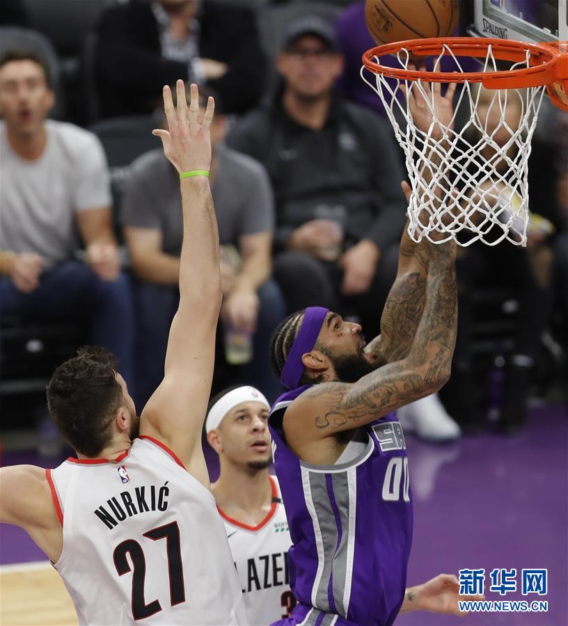 NBA常规赛：国王胜开拓者