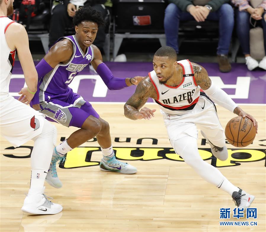 NBA常规赛：国王胜开拓者