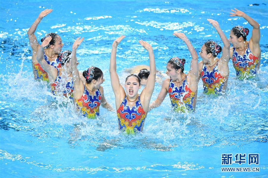 （体育）（2）花样游泳——全国冠军赛：集体自由自选赛况