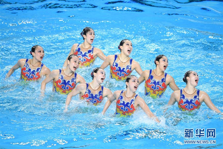 （体育）（1）花样游泳——全国冠军赛：集体自由自选赛况
