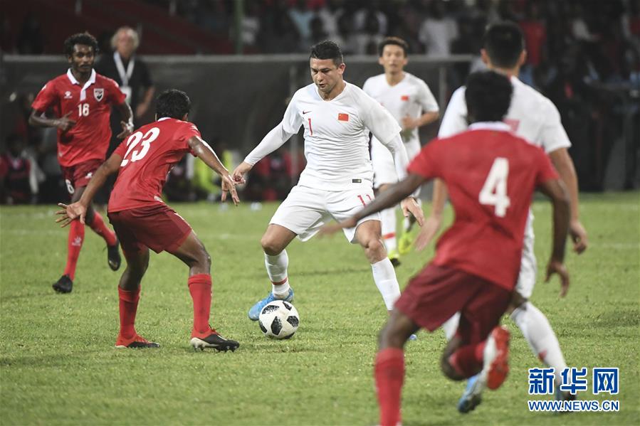 （体育）（32）足球——世界杯预选赛：中国对阵马尔代夫