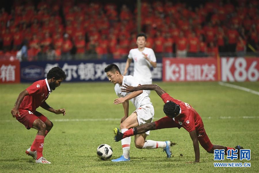 （体育）（29）足球——世界杯预选赛：中国对阵马尔代夫